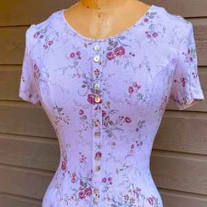 Linen Benson & Smith pink lilac floral dress, size 7/8